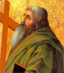 Святой Андрей. Фрагмент. Часть полиптиха из церкви Кармине в Пизе. Мазаччо