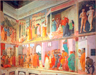 Фрески капеллы Бранкаччи. Росписи правой стены. Мазолино, Мазаччо, Филиппино Липпи