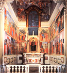 Фрески капеллы Бранкаччи. Общий вид. Мазолино, Мазаччо, Филиппино Липпи