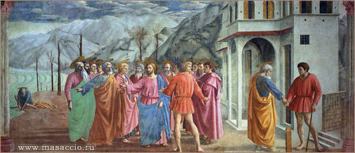 Чудо со статиром. Фрески капеллы Бранкаччи. Мазаччо / www.Masaccio.ru